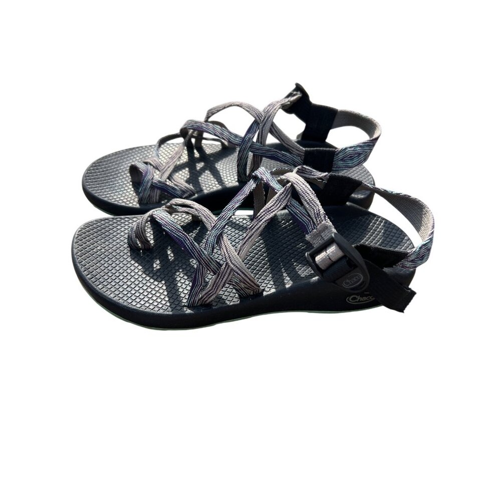 Chaco Womens ZX/2 Classic Sandals Double Straps Adjustable Hiking Purple Teal S